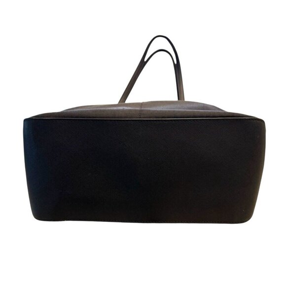 Michael Kors Women's Kempton Logo Black Large Nylon Leather Goldtone Trim Tote - Picture 4 of 9